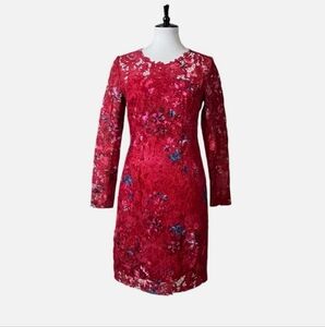 Elie Tahari Starla Midi Lace Sheath Dress